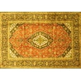 thumbnail image 1 of Ahgly Company Machine Washable Indoor Rectangle Medallion Yellow Traditional Area Rugs, 8' x 12', 1 of 4