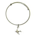 thumbnail image 1 of Expandble Bracelet in Sterling Plate &amp; Sterling Charm Bird, 1 of 1