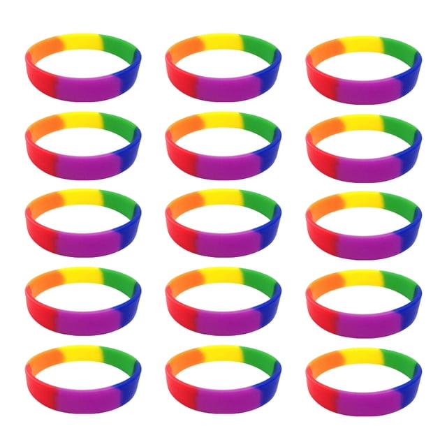 Pulsera de silicona Sunnimix 15 piezas iris