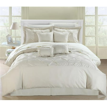 Chic Home 127-160-K-13-US Vermont Beige & Beige King 12 Piece Bed in a Bag Comforter Set with 4 Piece Sheet Set