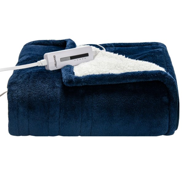 Giantex Electric Throw Heated Blanket, Soft Fast Heating Blanket w/5 Heat Settings, 3 Hours Auto