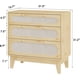 thumbnail image 2 of Natural rattan cómoda con de madera handles y legs: 3 different cajón closet para dormitorio (equipped con anti-tip kits), 2 of 5