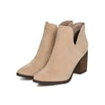 thumbnail image 5 of Breckelles GB04 Women Faux Suede Pointy Toe Slit Panel Chunky Heel Bootie, 5 of 5