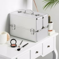 Ktaxon Pro Aluminum Makeup Train Case Jewelry Box Cosmetic Organizer Storage Lockable
