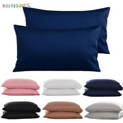 BadPiggies Set of 2 High Quality Pillowcase Ultra Soft Bed Pillow Covers Set with Envelope Closure for Hair and Skin (Navy)