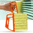 thumbnail image 3 of SUSUchens AC Vent Outlet Cleaning Brush Soft Anti-deformed Detachable Plush Comfortable Grip Clean Shutter Plastic Thick Fabric Louver Cleaner for Car Orange, 3 of 13