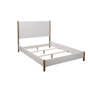 Alpine Furniture Madelyn Queen Wood Panel Bed in White
