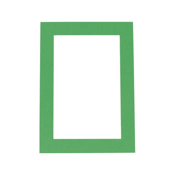 Bright Green Acid Free 11x17 Picture Frame Mats with White Core Bevel