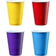 thumbnail image 4 of GUSTO 9 Oz Plastic Cups Disposable Drinking Party Cups, Assorted 50-Pack, 4 of 8