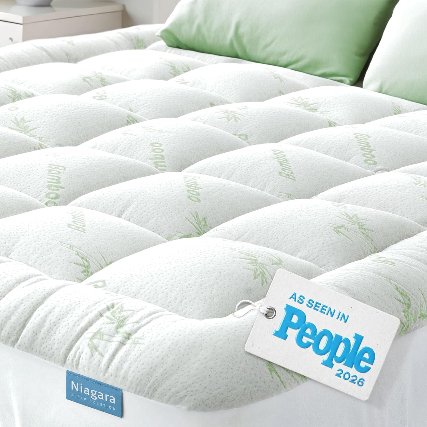 Niagara Sleep Solution Bamboo King Size Cooling Mattress Topper