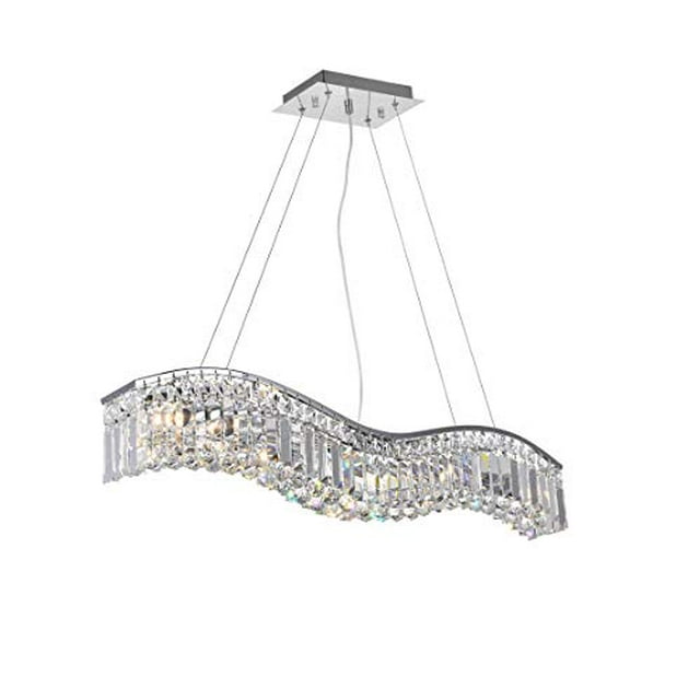 CWI Lighting 8004P30C-A (Clear) 5 Light Chandelier with Chrome Finish, Chrome Finish