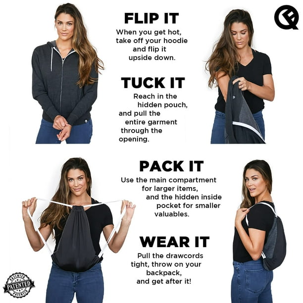 Hero hoodie that clearance turns into a backpack