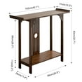thumbnail image 2 of Vintage 40" Console Table, 2-Tier Bamboo Sofa Table, Entry Storage Sofa End Table Entryway Table Hallway Table 100LBS Load-Bearing for Entryway Living Room (Black Brown), 2 of 11