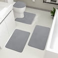 thumbnail image 4 of Outdoor Carpet Waterproof Memory Foam Bath Mat 4 Set Bathroom Rugs for 4 Pcs Toilet Mats Universal Soft Comfortable Water Absorption Non-Slip Thick Machine Washable Easier To Dry Dark Soft Rug, 4 of 8