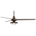thumbnail image 6 of 60" Casa Vieja Turbina DC Modern Indoor Outdoor Ceiling Fan with LED Light Remote Control Oil Rubbed Bronze White Glass Damp Rated for Patio Exterior, 6 of 7