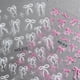 thumbnail image 5 of Pegatinas 3D de lazo blanco para uñas, cinta de diseño de pajarita, líneas irregulares románticas simples, calcomanía de manicura para damas y niñas, MO312, 5 of 7