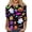 Multicolor #064, variant on Halloween Shirts for Women Spider Bat 3/4 Sleeve Spooky Tunics Pumpkin Skeleton Cute Crew Neck Funny Tops M