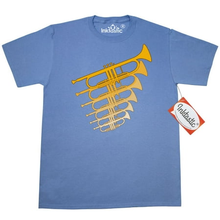 - Inktastic Trumpet Line T-Shirt Music Brass Marching Band Symphonic Concert Show Play Mens Adult Clothing Apparel Tees T-shirts