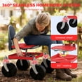 thumbnail image 6 of Mohsoe Gardening Mobile Seat with Storage Tray 150kg Capacity, Height Adjustable 51-61cm, Rust-Resistant Steel Frame, Lightweight Garden Work Stool with Wheels, 6 of 11