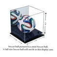 thumbnail image 2 of Acrylic MINI - Miniature (not full size) Soccer Ball Display Case with Black Risers Mirror and Wall Mount (A015-BR), 2 of 2