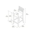 thumbnail image 5 of Linon Healy 30" Mid Back Bar Stool, Merlot/Dark Brown Faux Leather, 5 of 9