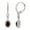 Garnet, variant on Cubic Zirconia 7x5mm Oval Halo Leverback Dangle Earrings in 925 Sterling Silver