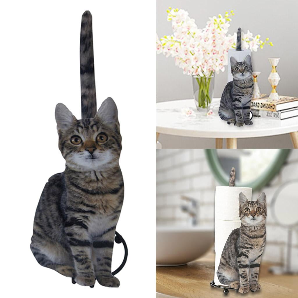 2x Bathroom Paper Towel Paper Holder Toilet Roll Holder Cat Towel Holder