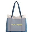 thumbnail image 5 of HuaAngel Large Capacity Lightweight Canvas Tote Bag with 15.6 Inch Laptop Compartment for Work College Travel Casual Stylish Durable, 5 of 7