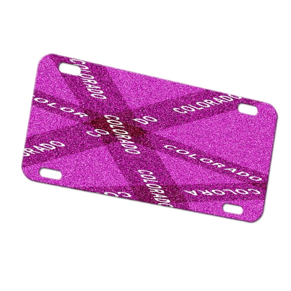 KuzmarK Automobile Car Tag License Plate - Colorado Pink Pride