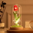 thumbnail image 2 of Brand Clearance!!Artificial Sunflower in Glass Dome with LED Light Eternal Tulip Sunflower Light Decor Preserved Fresh Flowers Present for Valentines Day Wedding Anniversary Mother's Day, 2 of 6