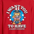 thumbnail image 2 of Garfield - Want You To Have A Happy Fourth - Men's Long Sleeve T-Shirt, 2 of 4