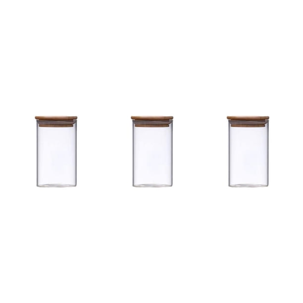 Wosthever Bote de vidrio transparente para almacenamiento en seco - Organizador de cocina apilable y de gran capacidad Tarro de almacenamiento de Type1 NO1