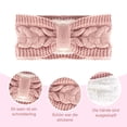 thumbnail image 3 of MINKUROW 3Pcs Winter Knitted Headband,Elastic Chunky Thickened Crochet Braided Hair Band Ear Warmer for Women Outdoor Sports Skiing Running, 3 of 7
