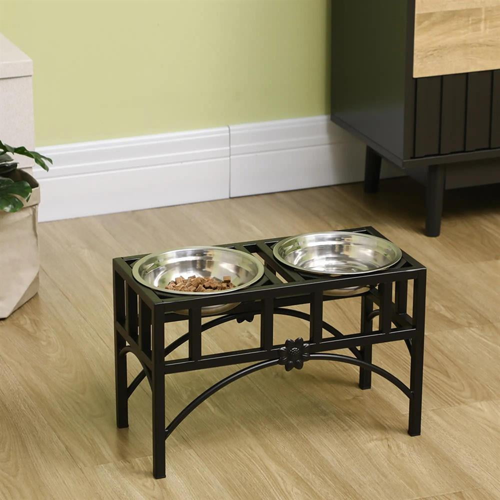 YYAo Dog Bowls, Dog Bowl Stand,Dog Food Bowls, 17" Double Heavy Duty Dog Food Bowl Elevated Pet Feeding Station