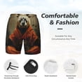 thumbnail image 3 of Fuzoiu Jungle Meditating Panda Print Men's Swim Shorts,Quick-Dry Double-Layer Swim Trunks,Board Trunks,Beach Shorts Swimwear Bathing Suits-Medium, 3 of 6