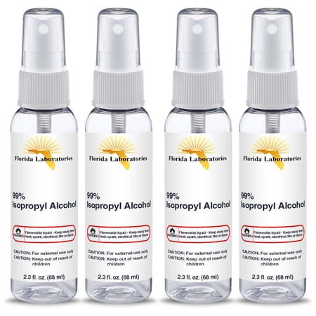 (4 Pack) Florida Laboratories 99% Isopropyl Alcohol Spray