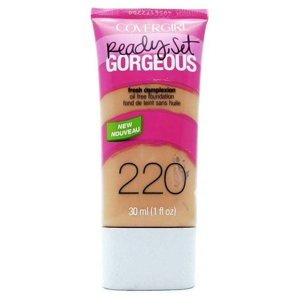 Covergirl Ready, Set Gorgeous Fresh Complexion Oil Free Foundation 220 ...