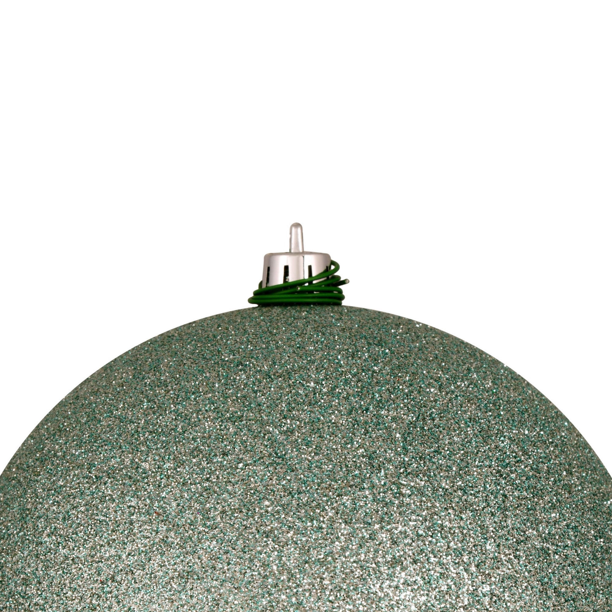 Vickerman 6" Frosty Mint Glitter Ball Ornament, 4 per Bag