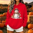thumbnail image 2 of Zynoxe Womens Ugly Christmas Sweatshirt Adjustable Drawstring Hooded Sweatshirt Casual Long Sleeve Pullover Hoodie Fashionable Print Sweatshirt for Women with Kangaroo Pocket M, 2 of 6