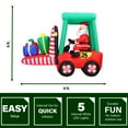 thumbnail image 3 of Fraser Hill Farm 6 ft Pre-Lit Inflatable Santa in Fork Lift, FHFFORKLIFT081-L, 3 of 10