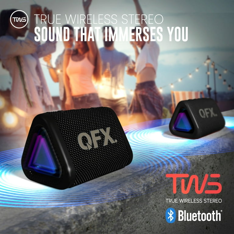 QFX All Terrain Bluetooth Rechargeable Speaker, BT-ZX0, Black