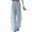 Light Blue, variant on Girls Active Jogger Pants Little Girls Kids Wide Leg Gingham Pants Elastic High Waist Side Tie Loose Fit Plaid Trouser Lace Up Pants Sizes 13-14 Years