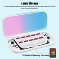 thumbnail image 4 of EEEkit Carrying Case Fit for Nintendo Switch OLED, Switch OLED Accessories Bundle Compatible with Nintendo Switch OLED With Screen Protector, Protector Case, Gradient Color, 4 of 9