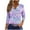 Christmas Shirts-A12 Purple, variant on Plus Size Womens Christmas Shirts 3/4 Sleeve Xmas Snowflake Tops V-Neck 3 Buttons Loose T-Shirts Holiday Festival Funny Pullover Party Casual Blouse 2025