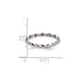 thumbnail image 3 of Gem & Harmony 1/3 Carat (Ctw) Lab-Created Ruby Band Ring in Sterling Silver for Women, 3 of 6