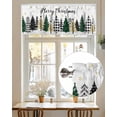 thumbnail image 5 of Merry Christmas Kitchen Valances for Windows Xmas Green Black Buffalo Tree Valance Curtains&nbsp; for Kitchen /Living Room/Bedroom/ Bathroom Decor, 42"x12 " ,Rod Pocket 1 Panel, Snowflakes, 5 of 7