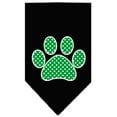 thumbnail image 3 of Pet and Dog Bandana Screen Printed, "Green Swiss Dot Paw", 3 of 10