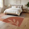 thumbnail image 3 of ODIKA 6'x9' Warm Earth Tones Abstract Minimal Washable Area Rug Modern Organic Shapes with Soft Curves Easy Care, Non-Shedding, for Queen Size Bedroom Under Bed Master Suite, 3 of 7