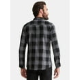 thumbnail image 3 of Burnside Men's and Big Men's Modern Fit Plaid Flannel Shirt with Long Sleeves, Sizes S-2XL, 3 of 5
