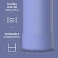 thumbnail image 6 of Hydrapeak 32oz Sport Insulated Water Bottle with Straw or Chug Lid, Leak & Spill Proof, Keeps Drinks Cold for 24 Hours, Hot for 12 Hours, Premium Stainless Steel Water Bottles (32oz, Iris), 6 of 9